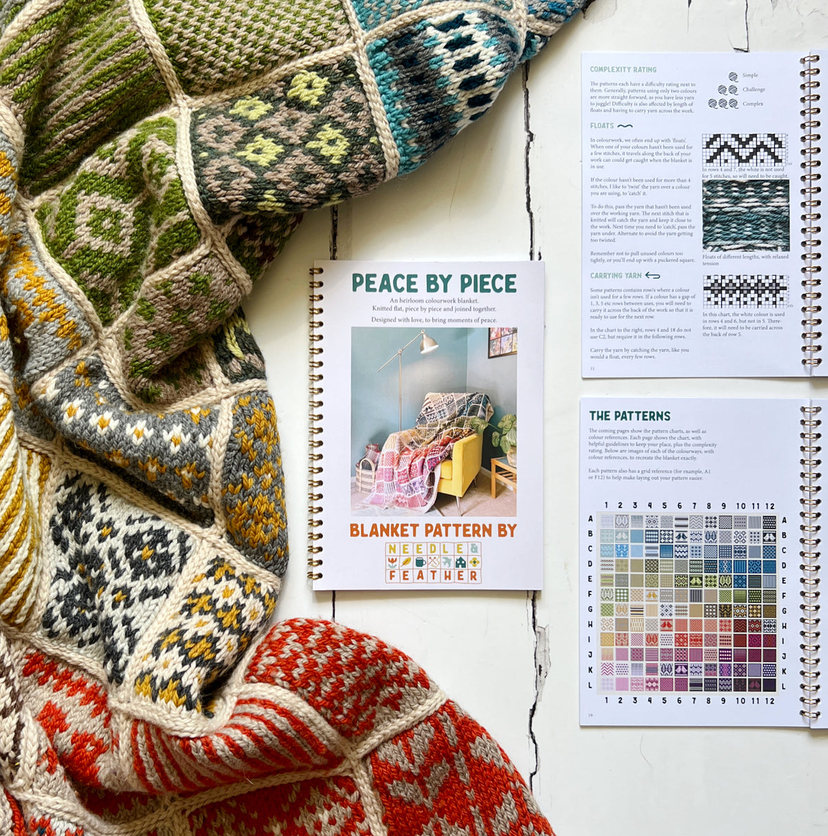 Peace By Piece printed knitting pattern