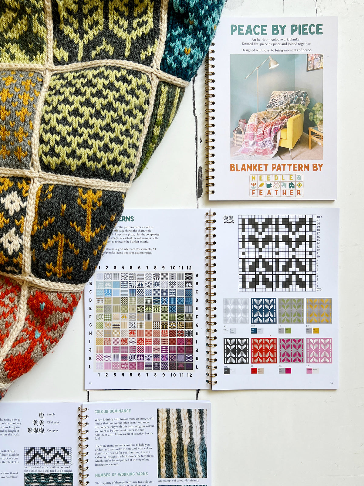 Peace By Piece printed knitting pattern